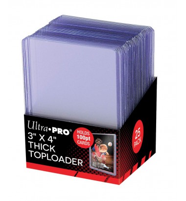 ULTRA PRO 3" X 4" THICK Toploader 100pt (25-ne pakk)
